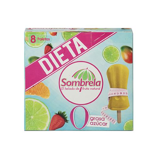 Paletas Fruta Dieta Sombrela