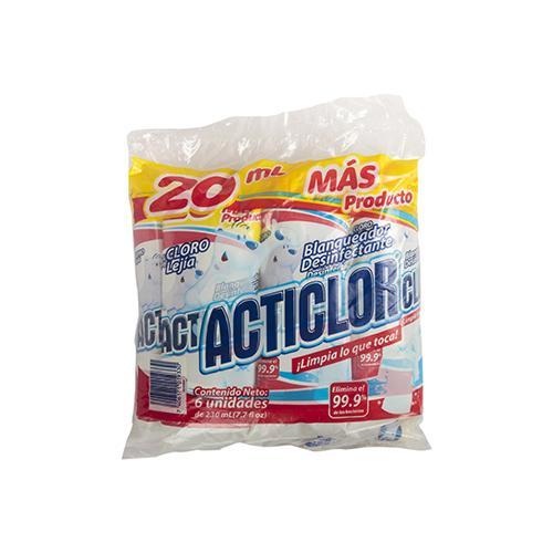 Cloro Blanqueador Acticlor Sachet 6 pack