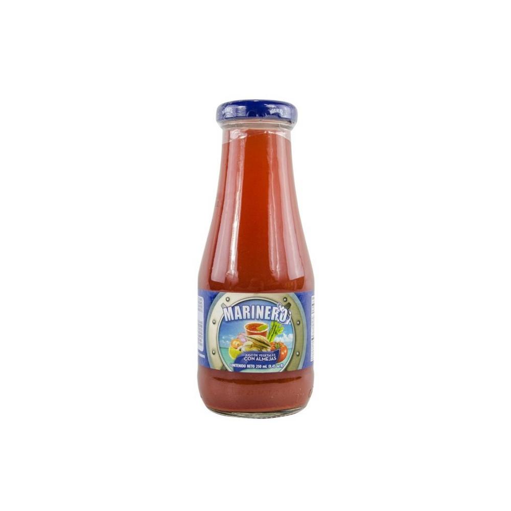 Cóctel Vegetales Almejas Marinero Vidrio