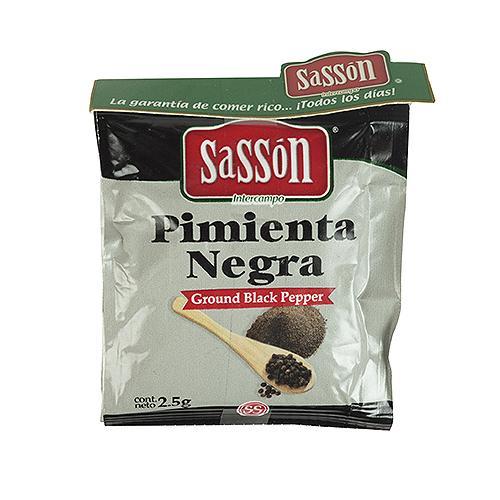Pimienta Negra Molida Sassón Sobre 6 Pack