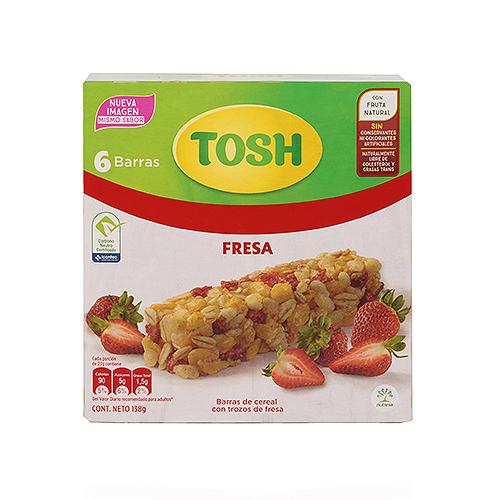 Barras Cereal Fresa Tosh