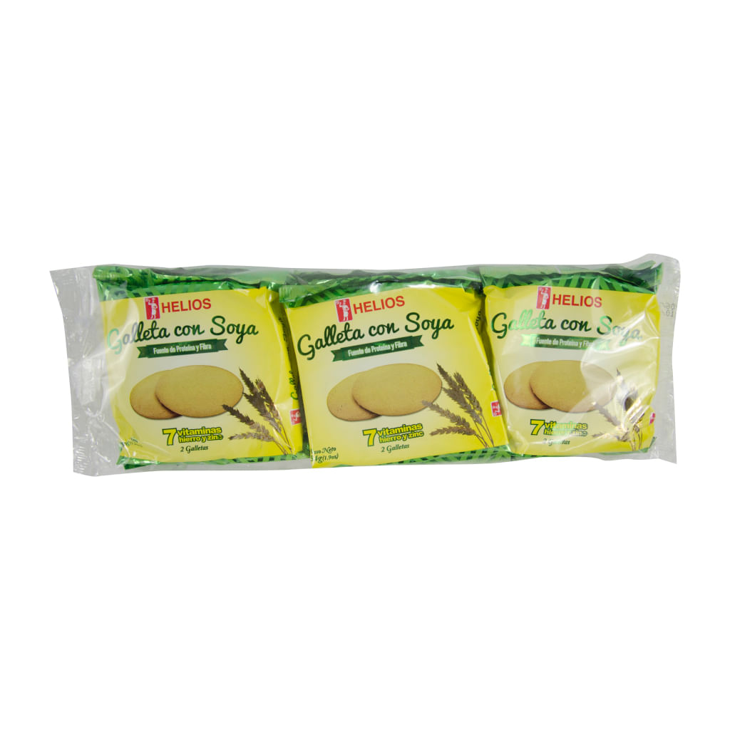 Helios Galleta Con Soya 6 Pack
