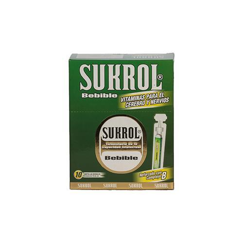 Vitaminas Cerebro y Nervios Sukrol Ampolla 10 Pack