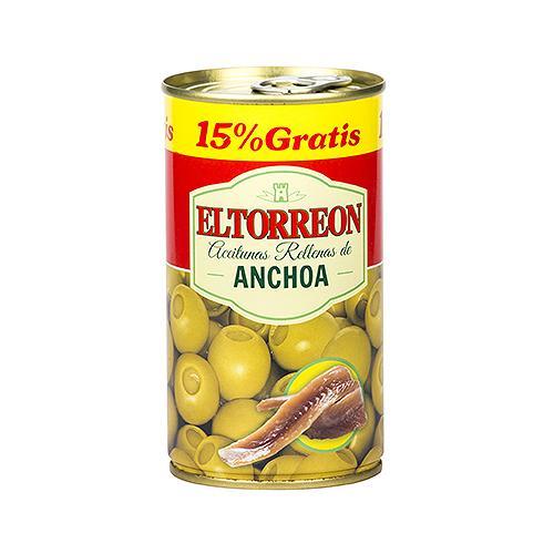 Aceitunas Verdes Rellenas Anchoa El Torreon Lata