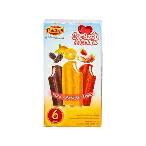 Paletas Corazón Crema Pali Deli
