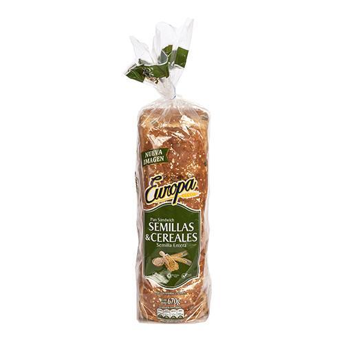 Pan Sándwich Semillas y Cereales Europa