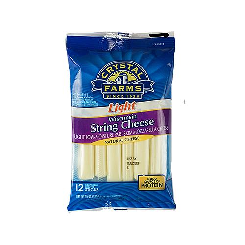 Queso Mozzarella Light Palitos Crystal Farms 12 Pack