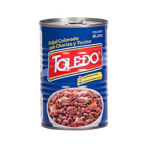 Frijoles Enteros Rojos Chorizo y Tocino Toledo Lata