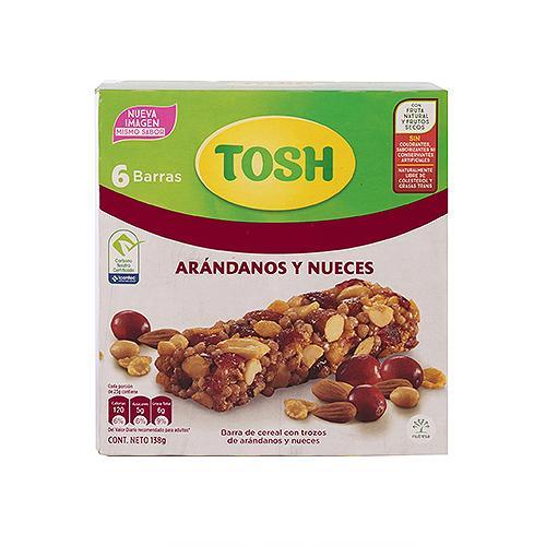Barras Cereal Arándanos Nueces Tosh