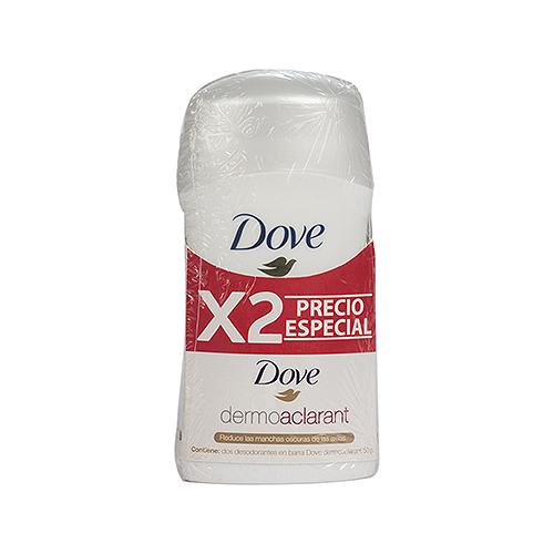 Desodorante Mujer Dermo Aclarant Dove Barra 2 Pack