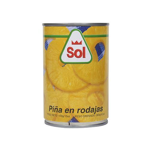 Piña Almíbar Rodajas Sol