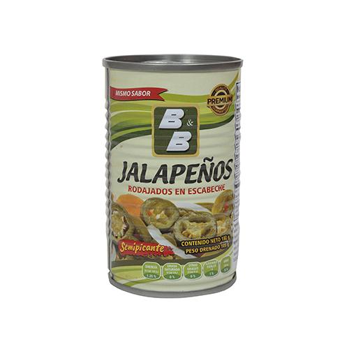 Chiles Jalapeños Rodajas Escabeche Semipicante B&B