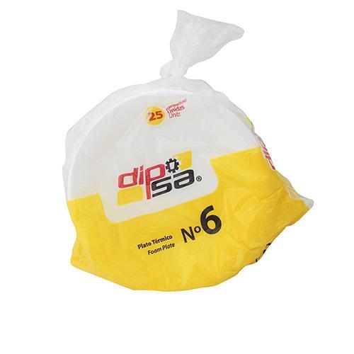 Plato Desechable No.6 Dipsa