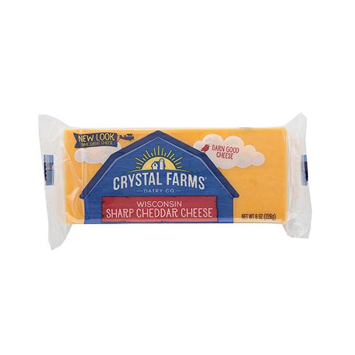 Queso Sharp Cheddar Trozo Crystal Farms