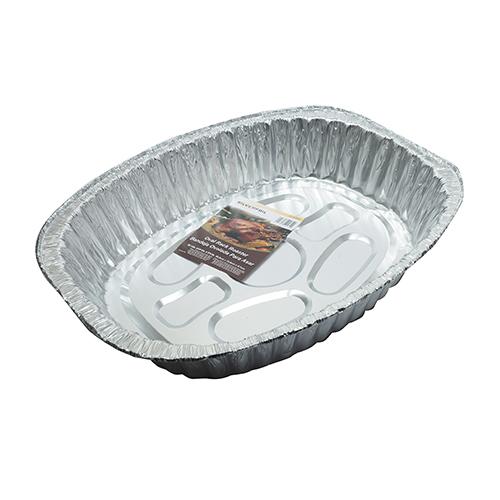 Molde Aluminio Ovalado Para Pavo Silver Foil