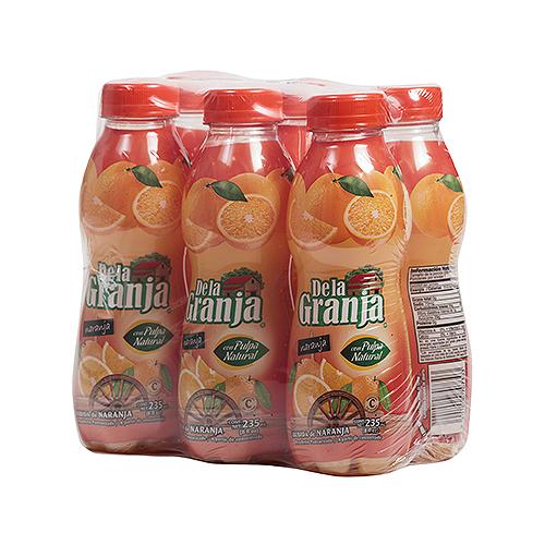 De La Granja Naranja Con Pulpa 6 Pack