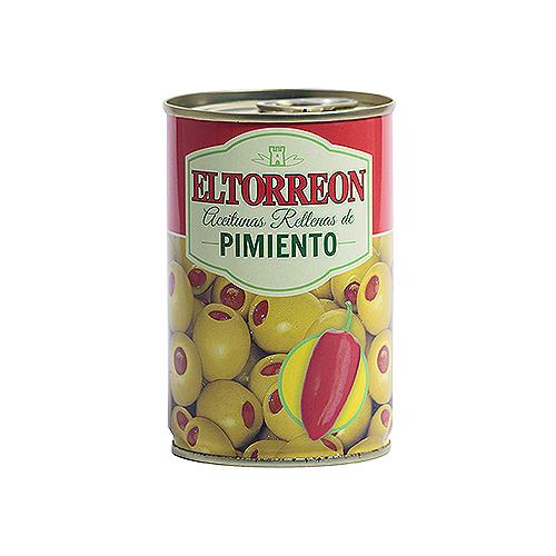 Aceitunas Verdes Rellenas Pimiento El Torreón Lata