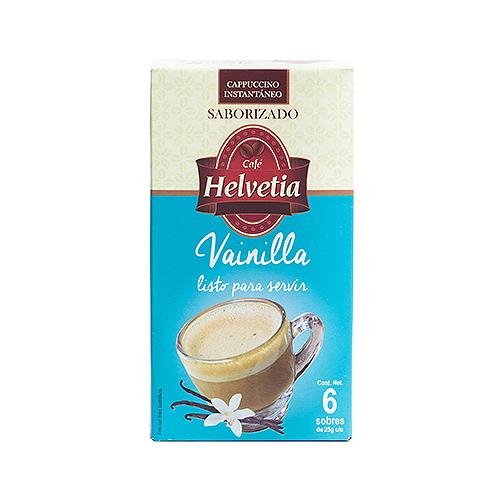 Café Instantáneo Capuccino Vainilla Helvetia 6 Sobres