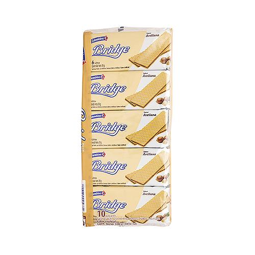 Galletas Wafer Avellana Bridge 10 Pack