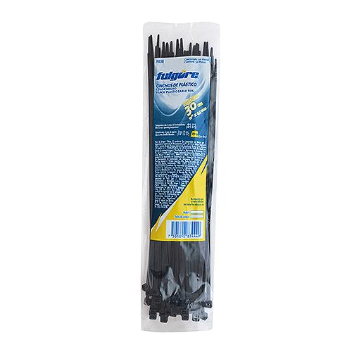 Cincho Plástico Negro Fulgore 12 Pulgadas