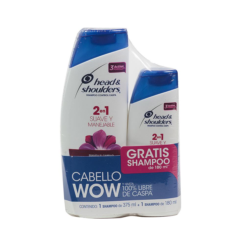 Shampoo Suave y Manejable Head & Shoulders 375ml. + Shampoo 180ml.