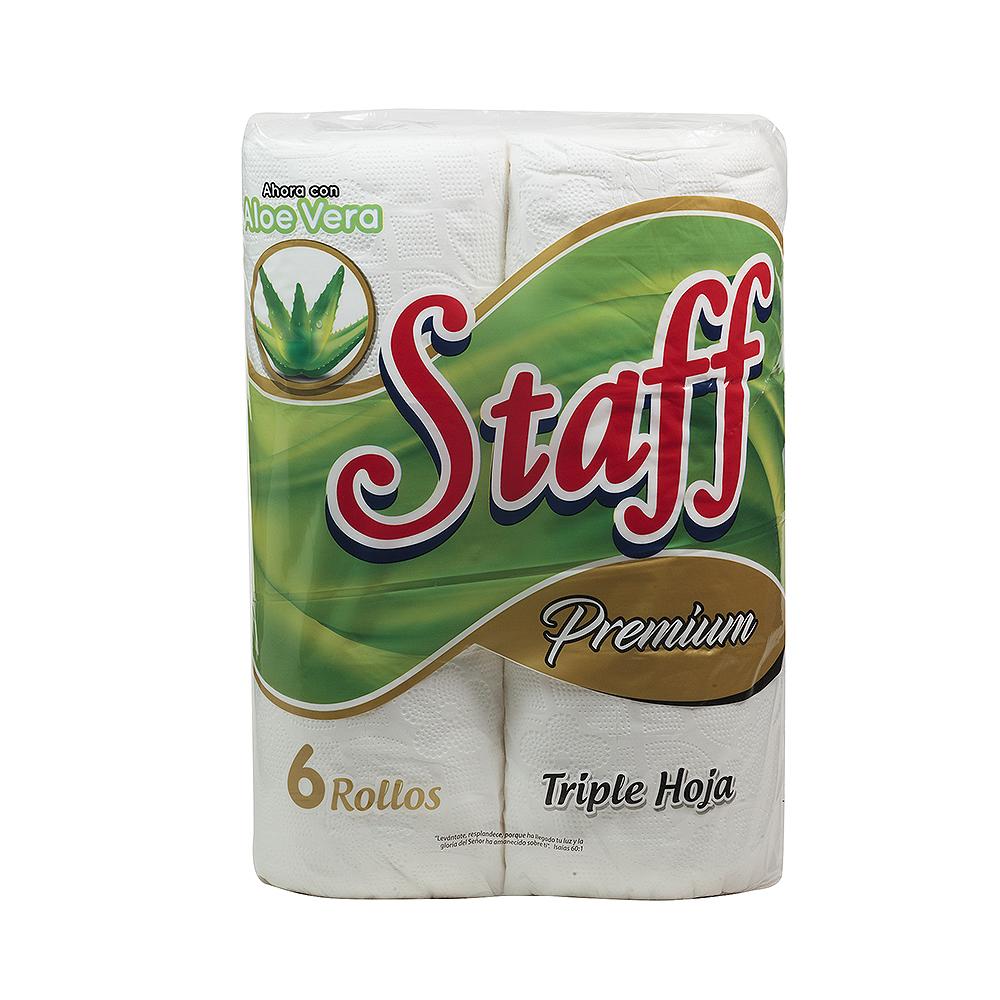 Papel Higiénico Triple Hoja Aloe Premium Staff