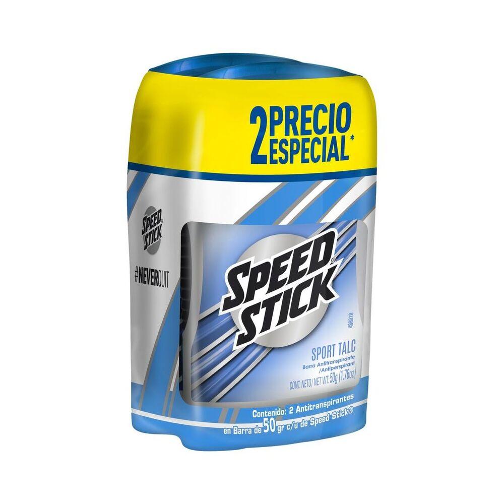 Desodorante Hombre Sport Talc Speed Stick Barra 2 Pack