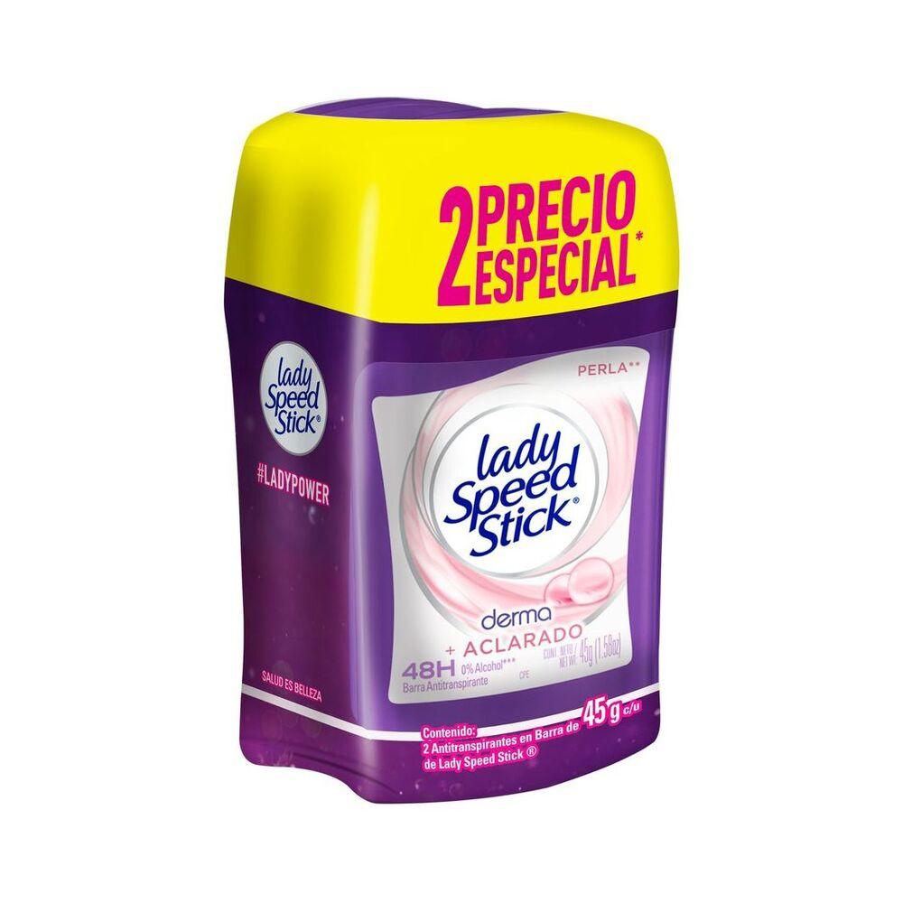 Desodorante Mujer Derma Aclarado Lady Speed Stick Barra 2 Pack