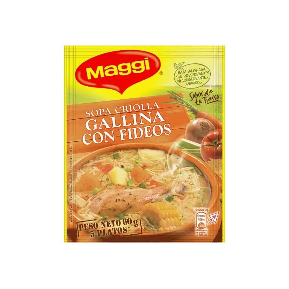 Sopa Criolla Gallina Fideos Maggi