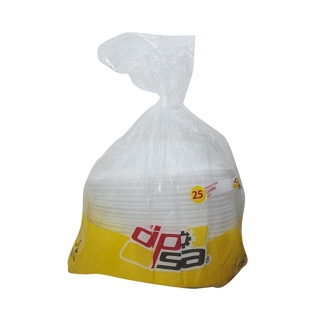 Plato Desechable Hondo Blanco No.8 Dipsa