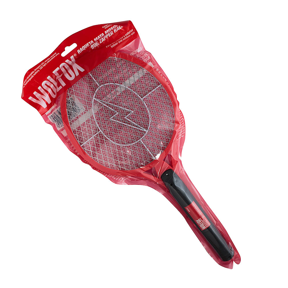 Raqueta Wolfox Mata Insectos Con Linterna