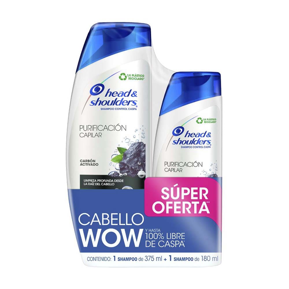 Shampoo Purificación Capilar Head & Shoulders 375ml. + Shampoo 180ml.