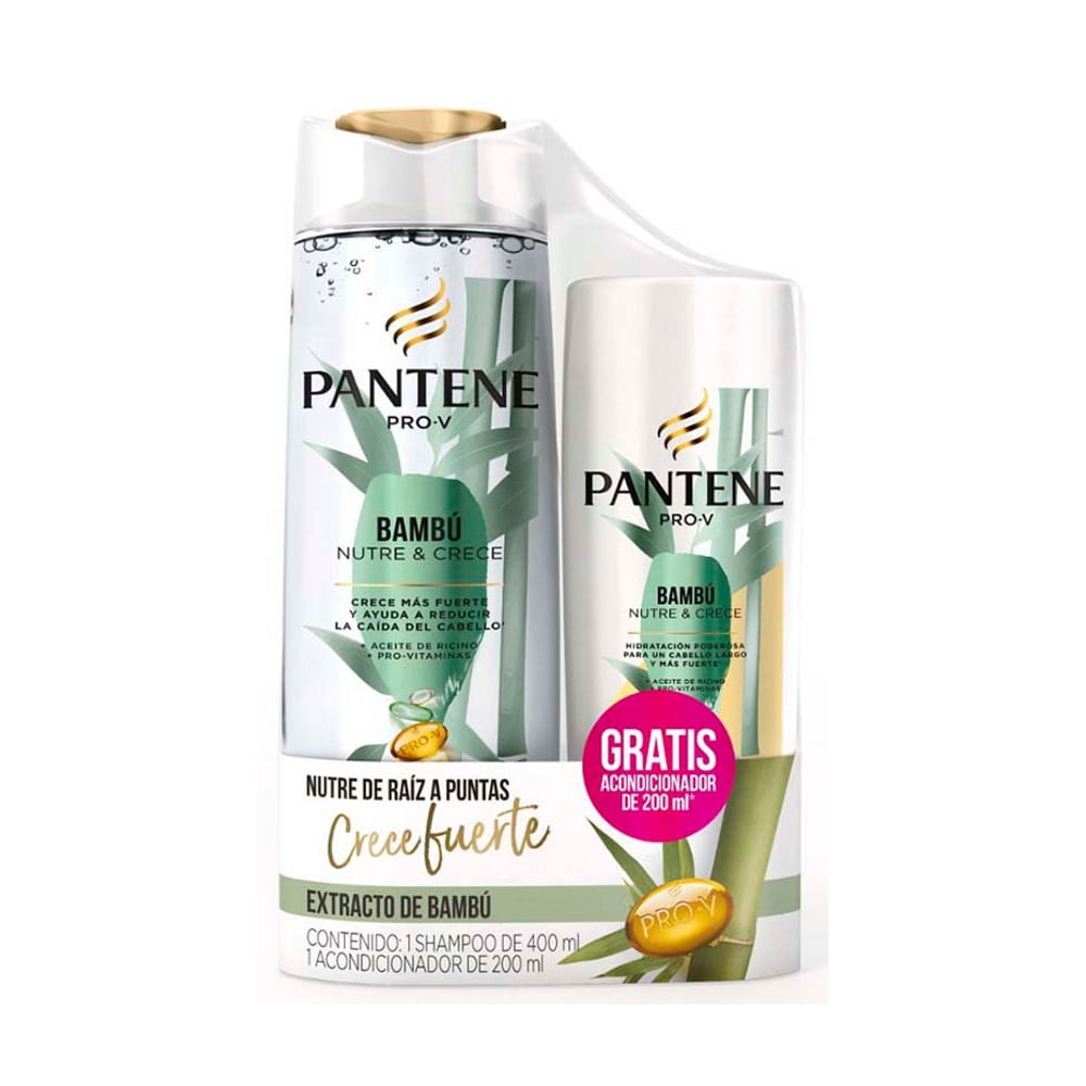 Shampoo Bambú Nutre Y Crece Pantene 400ml. + Acondicionador 200ml.