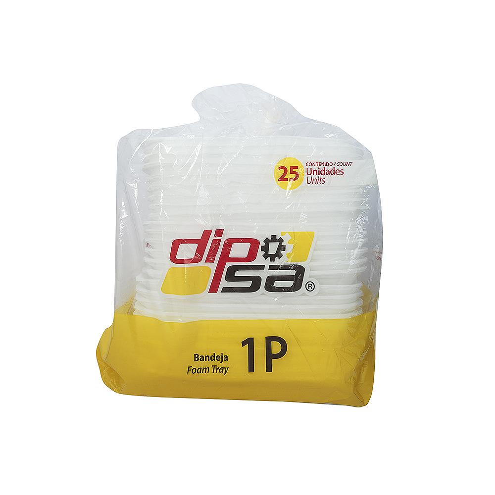Bandeja Cuadrada Foam Tray 1P Dipsa