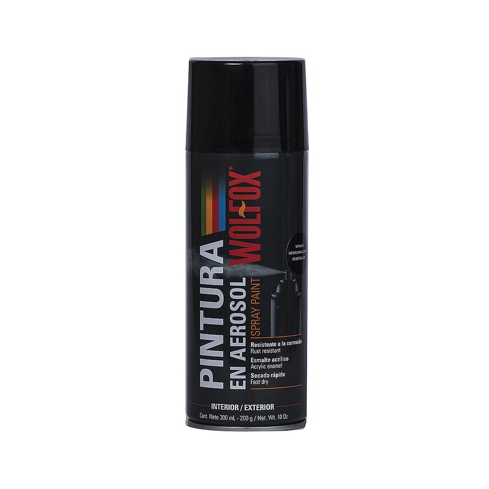 Pintura Negra Brillante Aerosol Wolfox