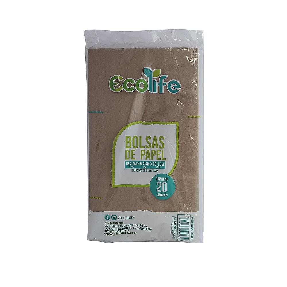 Bolsa Papel Biodegradable No.6 Ecolife