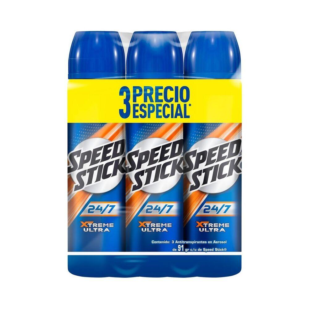 Desodorante Hombre Xtreme Ultra Speed Stick Aerosol 3 Pack