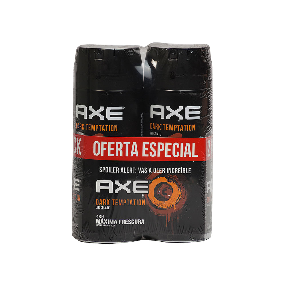 Desodorante Hombre Spray Dark Temptation Axe Aerosol 2 Pack