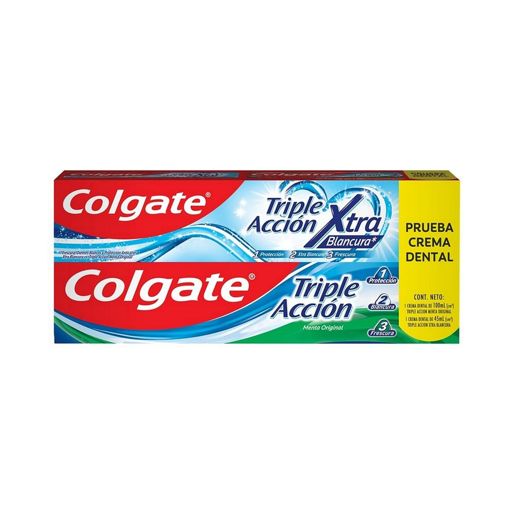 Crema Dental Triple Acción Colgate 2 Pack