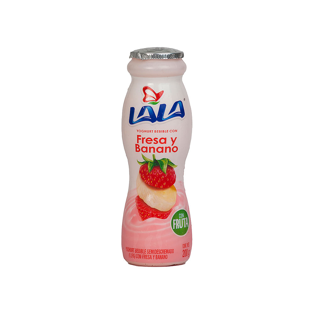 Yogurt Líquido Fresa Banano Lala