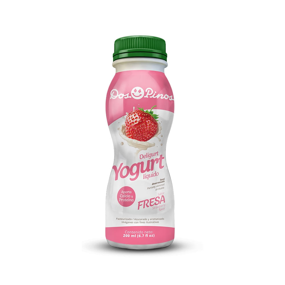 Yogurt Líquido Fresa Deligurt Dos Pinos