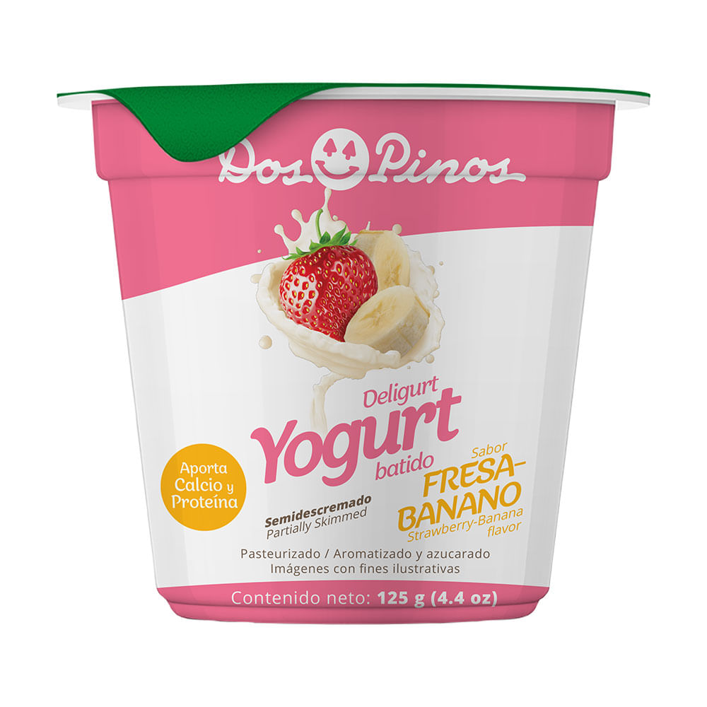 Yogurt Fresa Banano Deligurt Pinos