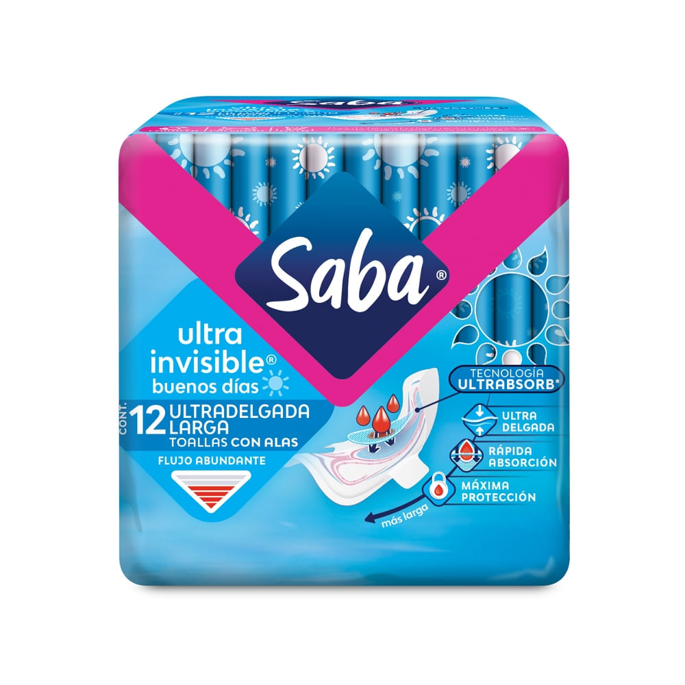 Toalla Femenina Ultra Delgada Larga Saba