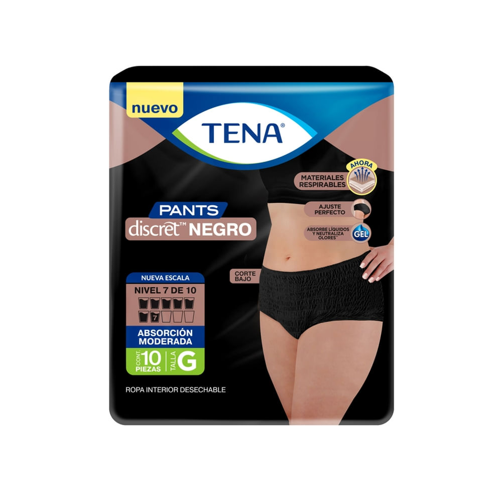 Tena Ropa Interior Talla G Discret Negro