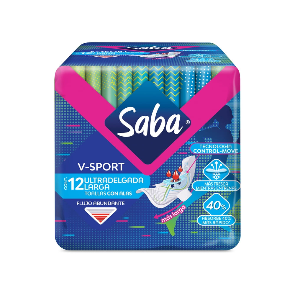 Toalla Femenina V-Sport Ultradelgada Con Alas Saba