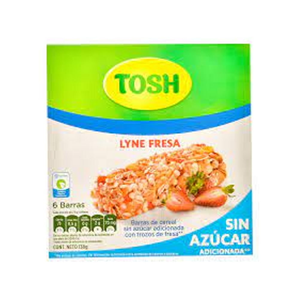 Barras Cereal Lyne Fresa Sin Azúcar Tosh