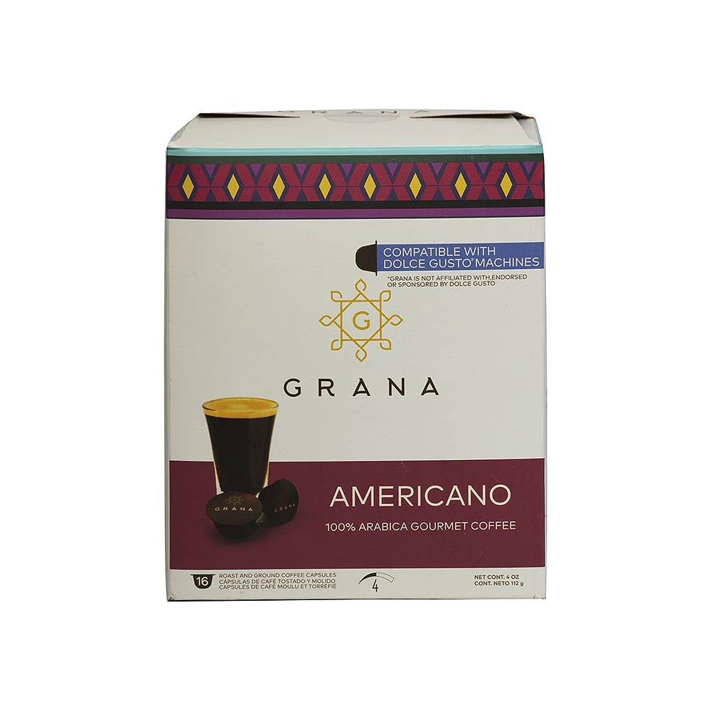 Cápsulas Café Americano Grana 16 Tazas