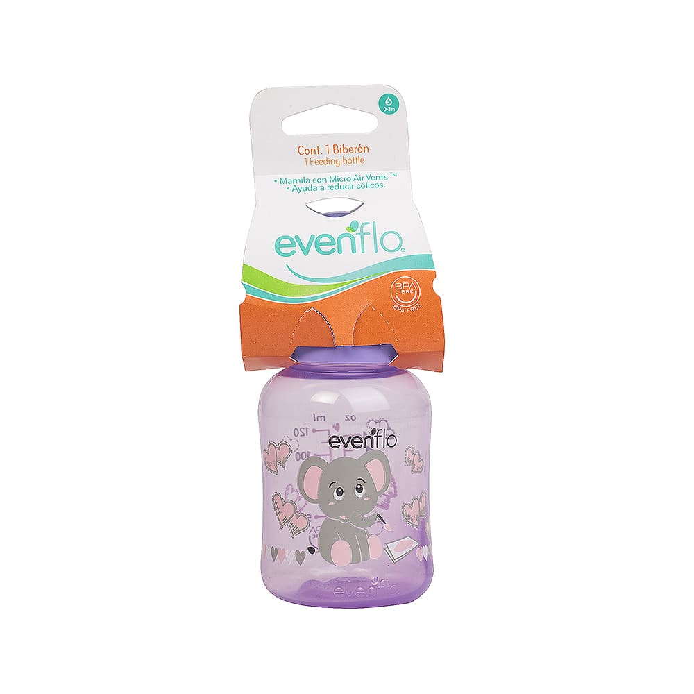 Biberón Colores 0-3m Evenflo