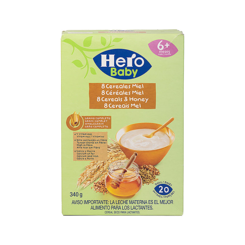 Cereal Infantil 8 Cereales Miel Hero Baby