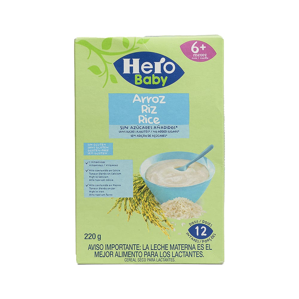 Cereal Infantil Arroz Sin Azúcar Hero Baby